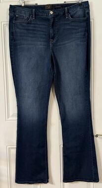 Jen7 by 7 For All Mankind Size 18 Womens Slim Bootcut Jeans Dark Wash Denim